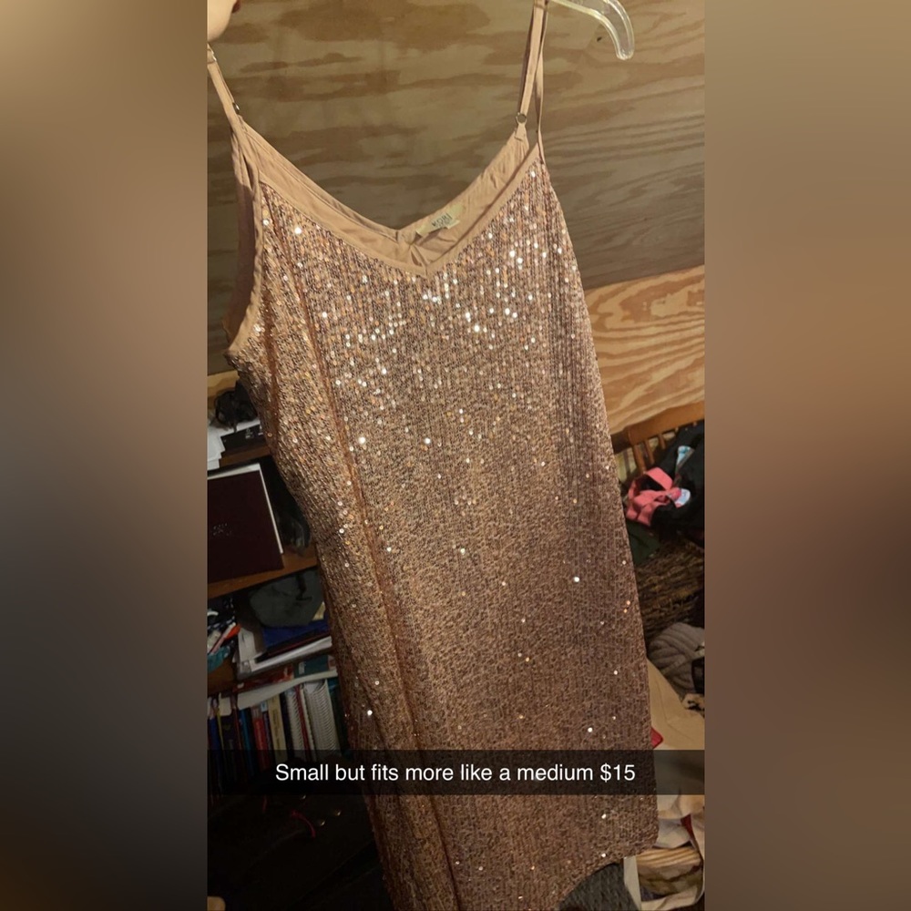 Pink sequin dress
